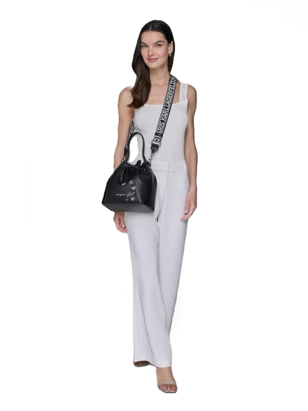 Karl Lagerfeld Paris Adele Bucket Bag - Picture 6 of 7